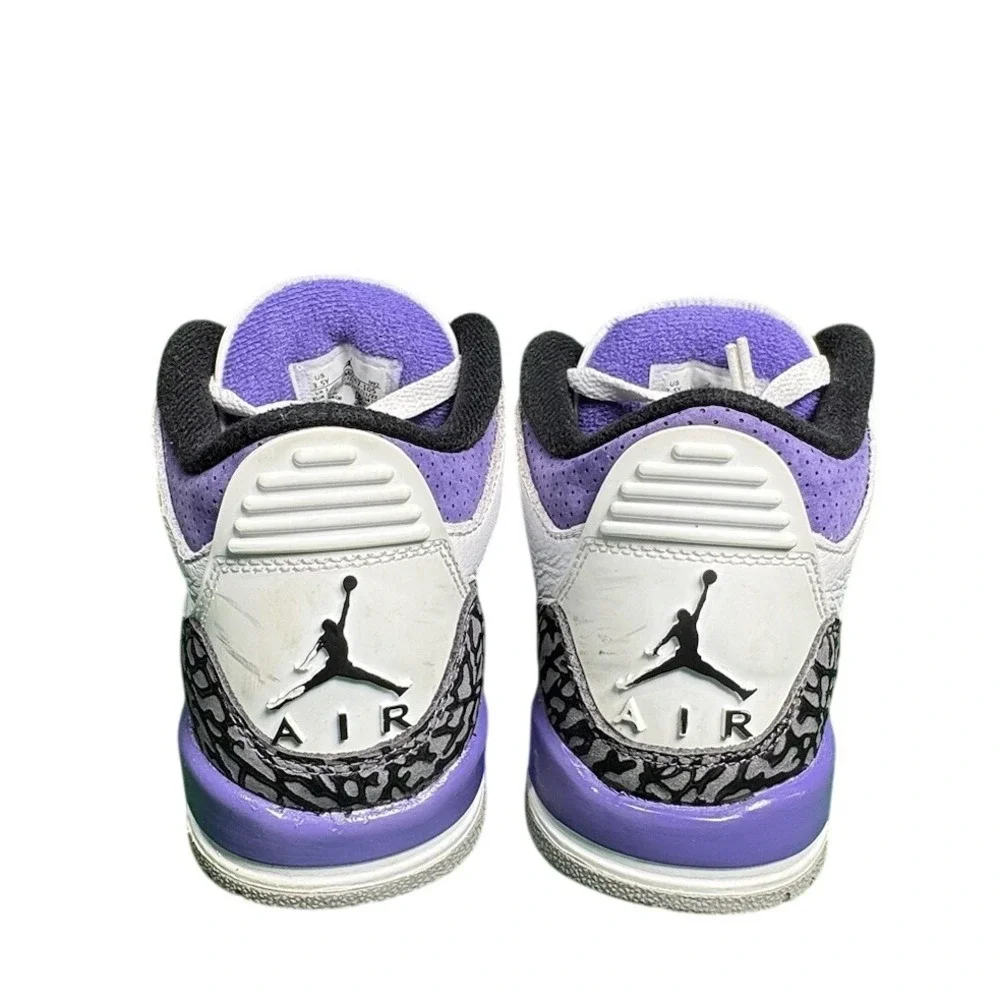 Jordan 3 Retro Dark Iris White Purple Kids Size 3.5Y DM0967-105
